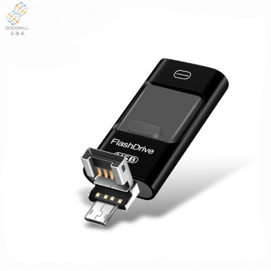 فلاشة 3 رؤوس للأندرويد والايفون والكمبيوترUSB 3.0 فلاشة 3 رؤوس للأندرويد والايفون والكمبيوترUSB 3.0